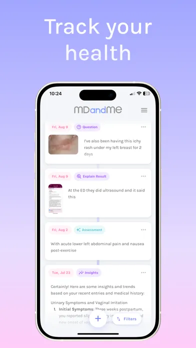Скриншоты MDandMe: AI Symptom Checker