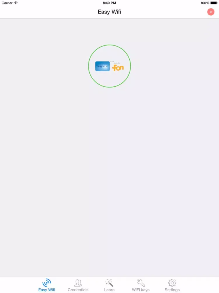 Captures d'écran de Easy Wifi : automatic connection hotspots fon zon belgacom telenet voo freewifi sfr orange and iCloud sync iPad 