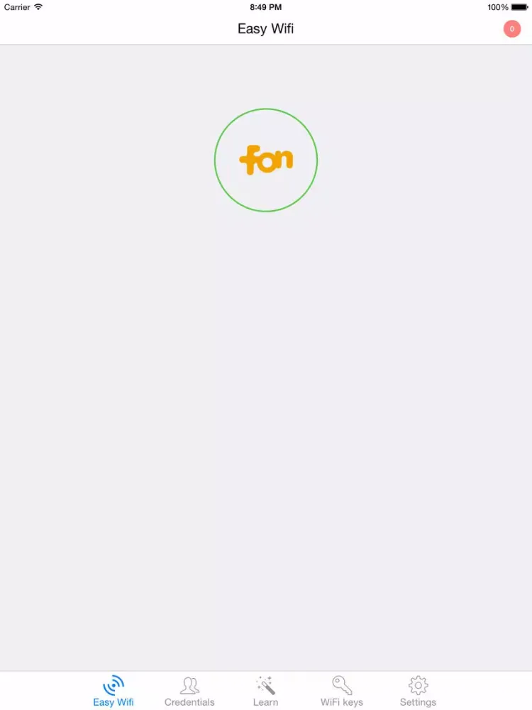 Captures d'écran de Easy Wifi : automatic connection hotspots fon zon belgacom telenet voo freewifi sfr orange and iCloud sync iPad 