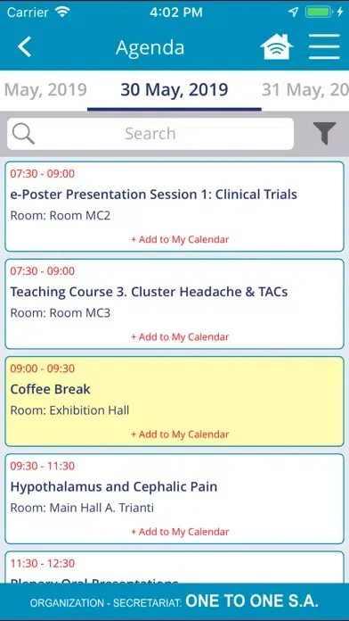 Capturas de tela do EHF Congress 2019