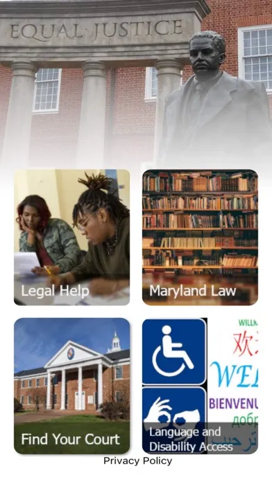 Maryland Court Help Screenshots
