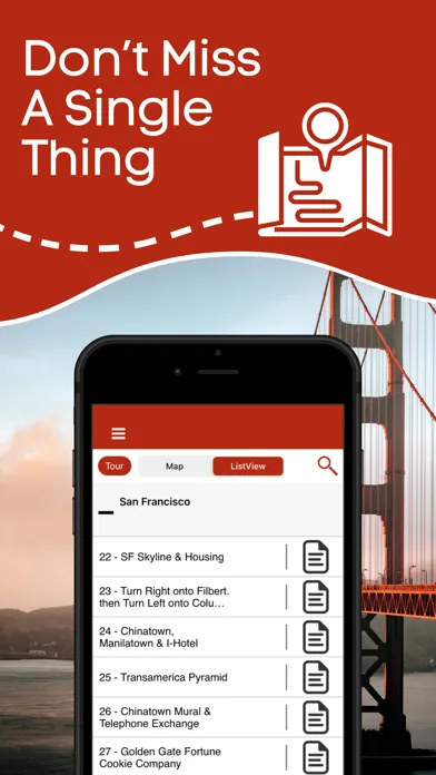 San Francisco Driving GPS Tour Screenshots