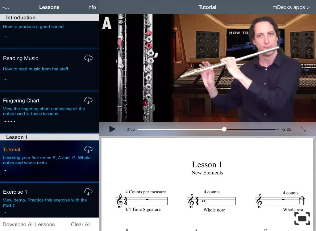 Ảnh chụp màn hình của How to Play Flute by Mario Cerra Vol. 1 iPad 