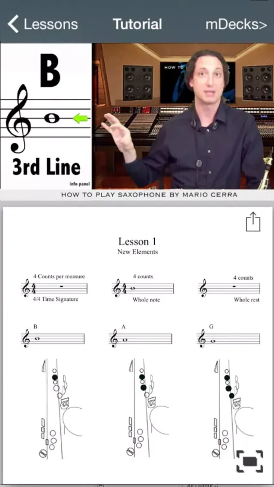 Capturas de pantalla de How to Play Saxophone by Mario Cerra