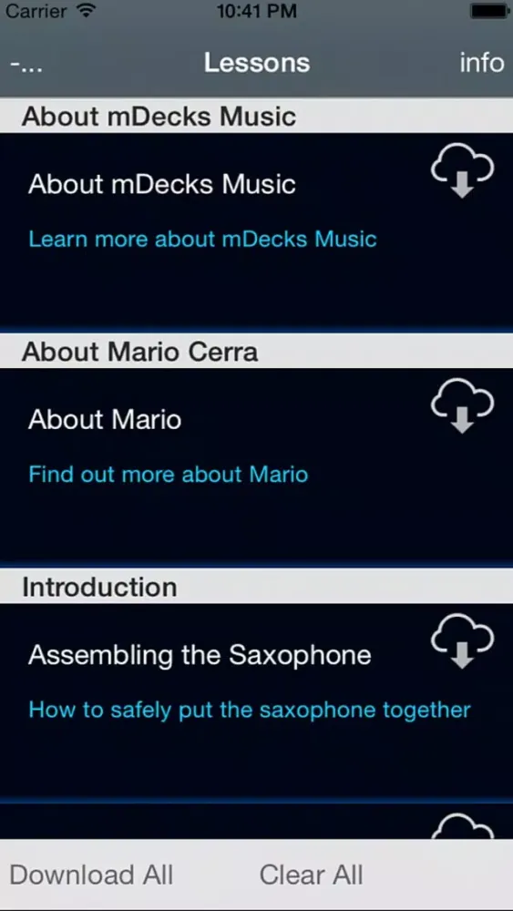 Capturas de pantalla de How to Play Saxophone by Mario Cerra