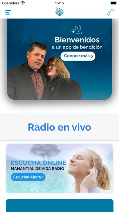 Capturas de pantalla de Ministerios Manantial de Vida