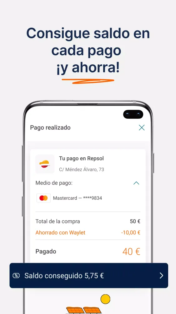 Screenshot di Waylet. Pagos con el móvil