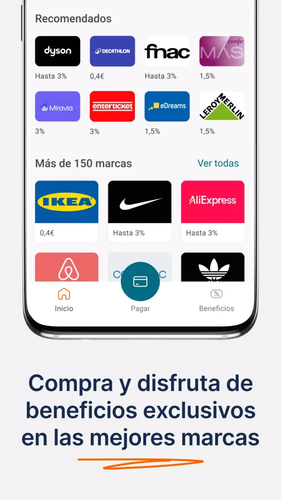 Screenshot di Waylet. Pagos con el móvil