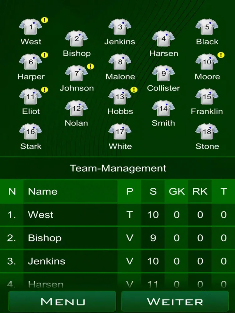 Tangkapan skrin Euro 2016 Manager Pro iPad 
