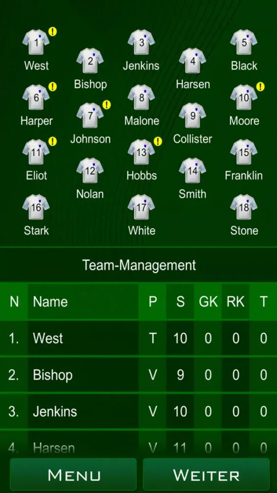 Tangkapan skrin Euro 2016 Manager Pro