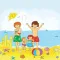 Beach ball match for good training kids