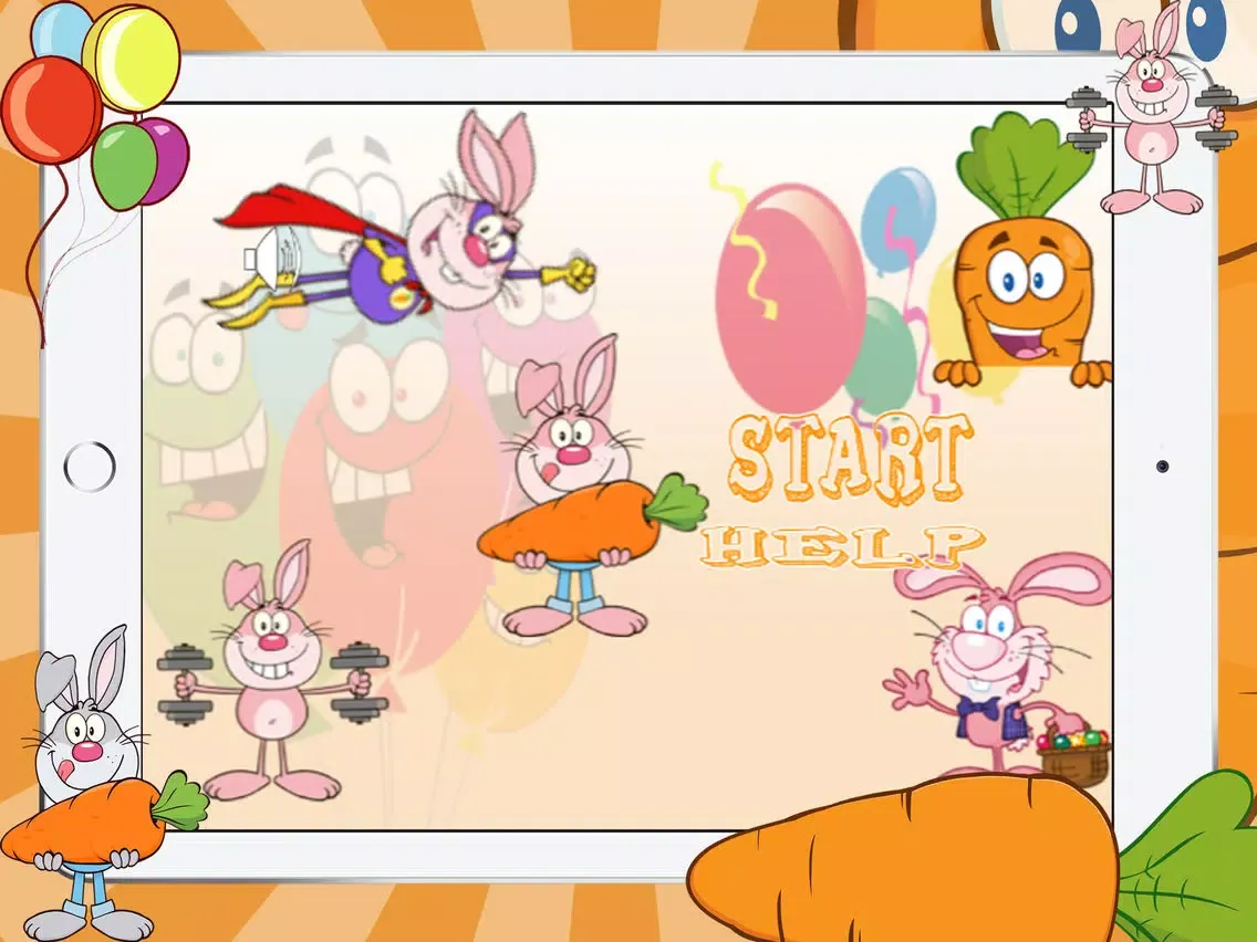 Rabbit adventures game simple for kid and adult learn skill iPad 應用截圖