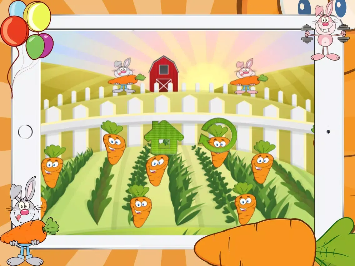 Rabbit adventures game simple for kid and adult learn skill iPad 應用截圖