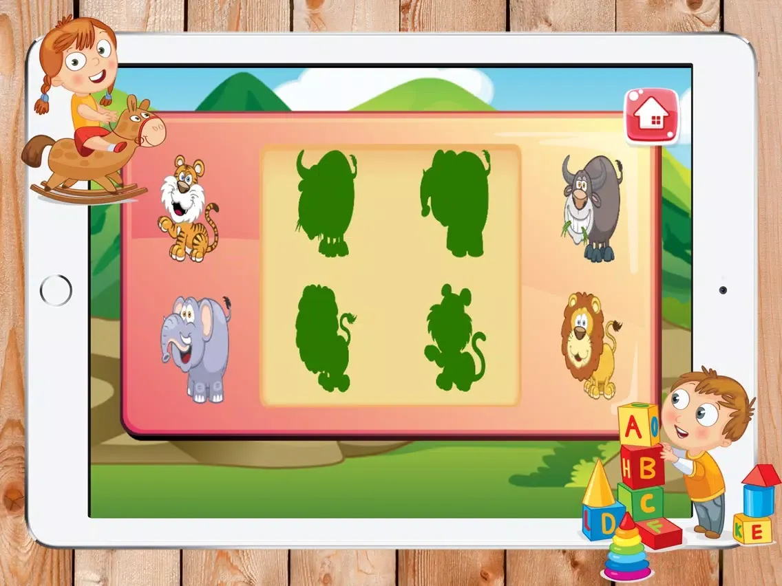 Educational learning english vocabulary (animals) free games for kids iPad  स्क्रीनशॉट