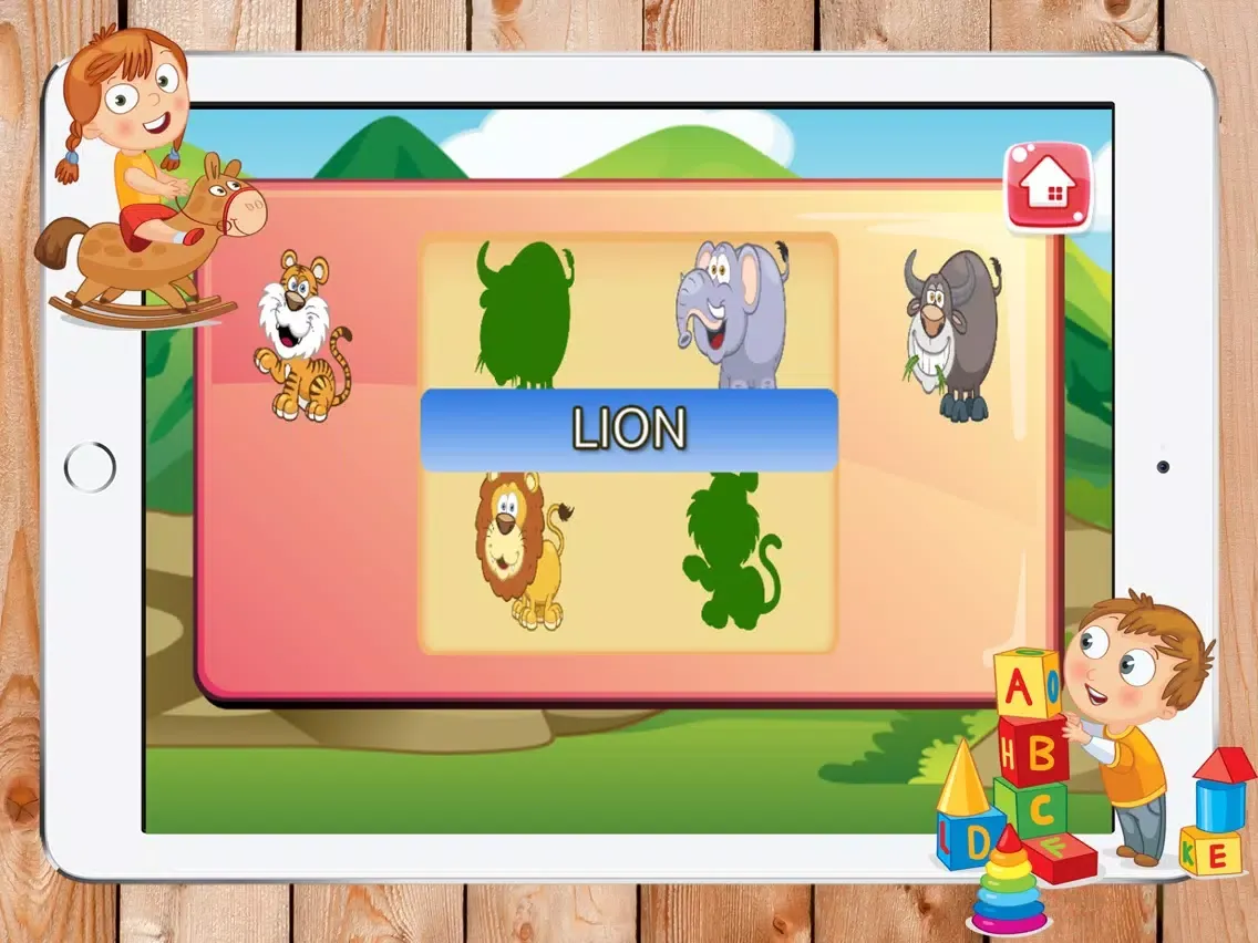 Educational learning english vocabulary (animals) free games for kids iPad  स्क्रीनशॉट