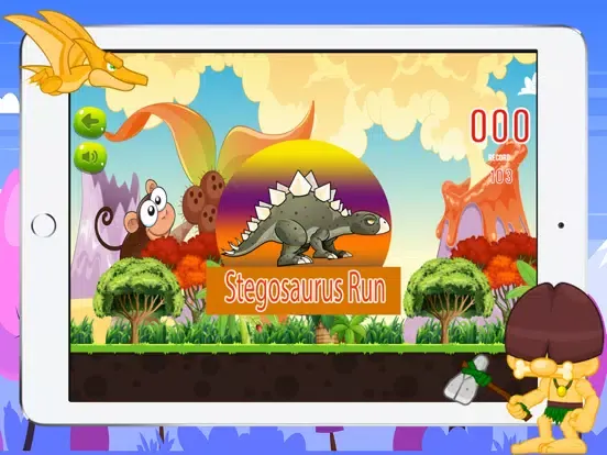 صور Games stegosaurus runner in park for kids iPad 