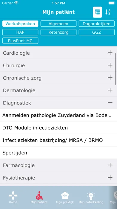 Zrzuty ekranu HOZL Werkafspraken