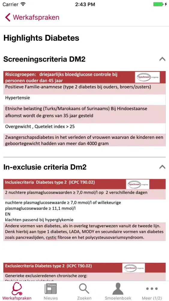 Zrzuty ekranu Synchroon