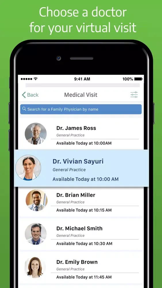 Wilson Health Virtual Care Screenshots