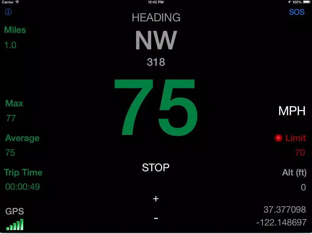 Capturas de pantalla de Trip Data - Speedometer and Trip Computer iPad 