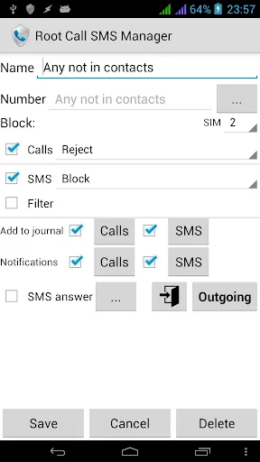 تصاویر Root Call SMS Manager