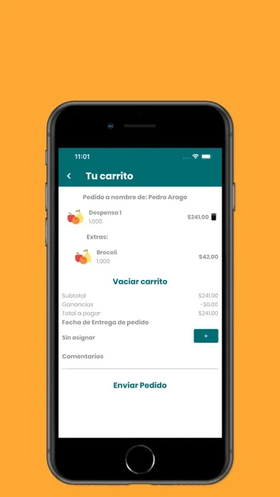 Capturas de tela do Mercadito Abastos App