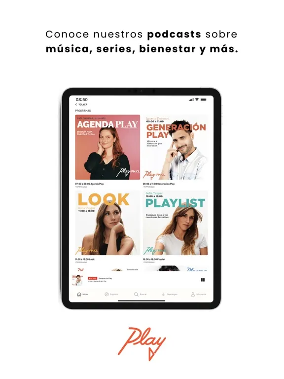 Tangkapan layar PlayFM iPad 