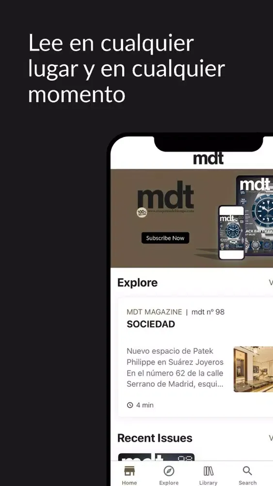 Capturas de tela do MDT Magazine