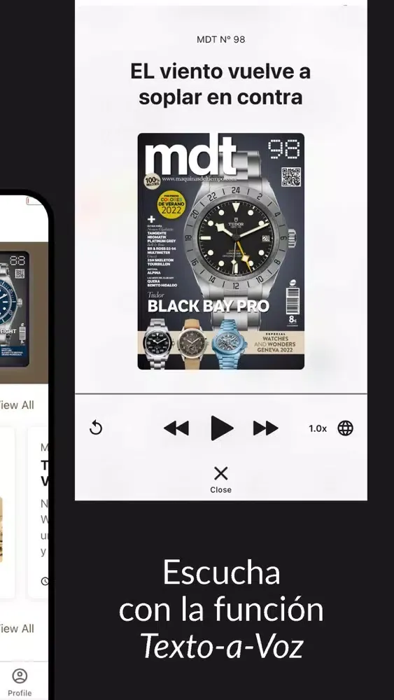Capturas de tela do MDT Magazine