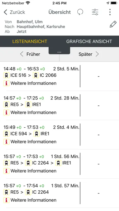 Capturas de pantalla de Bus&Bahn