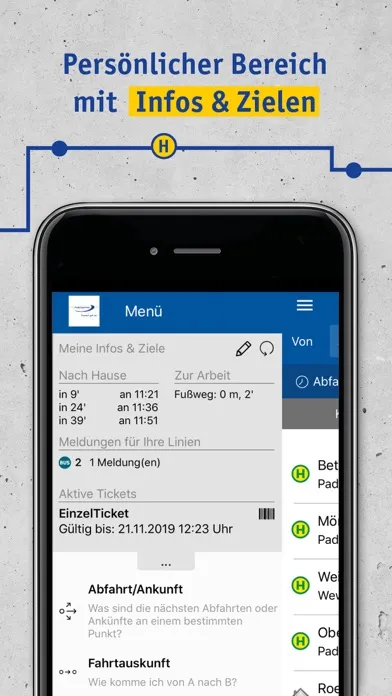 Capturas de pantalla de Fahrplan-App PaderSprinter