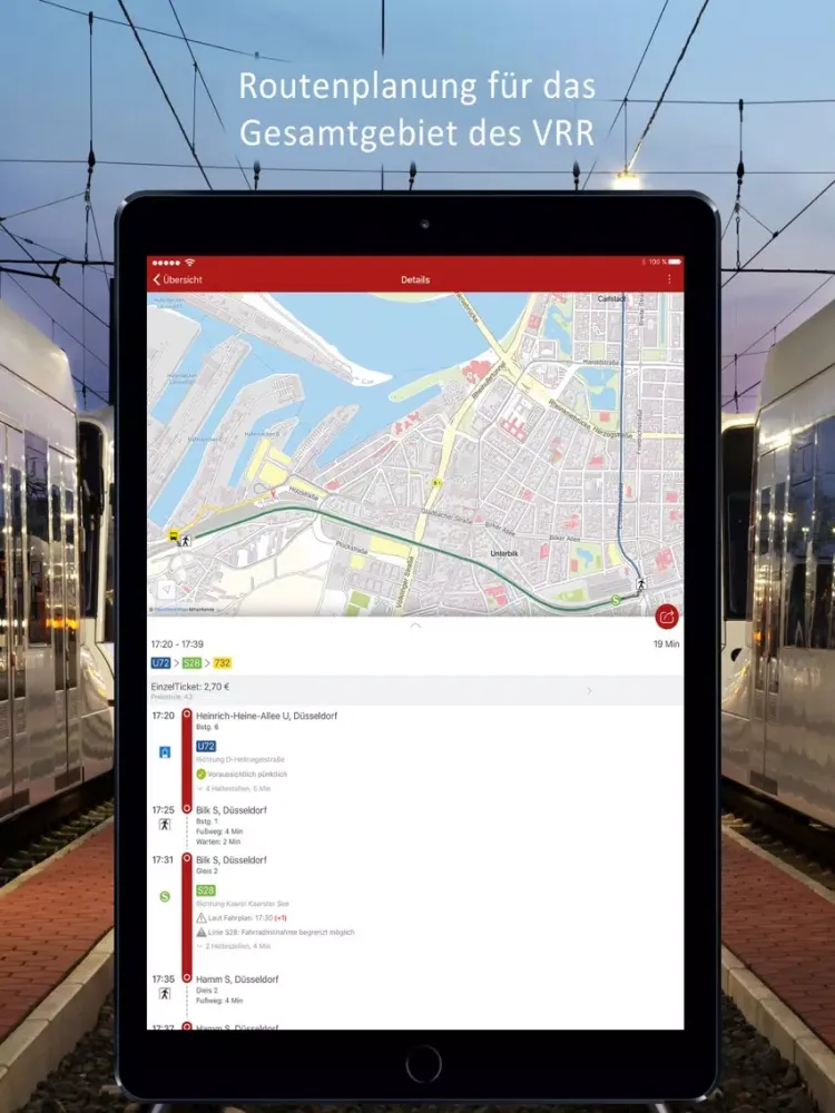 Rheinbahn Fahrplanauskunft iPad  Screenshots