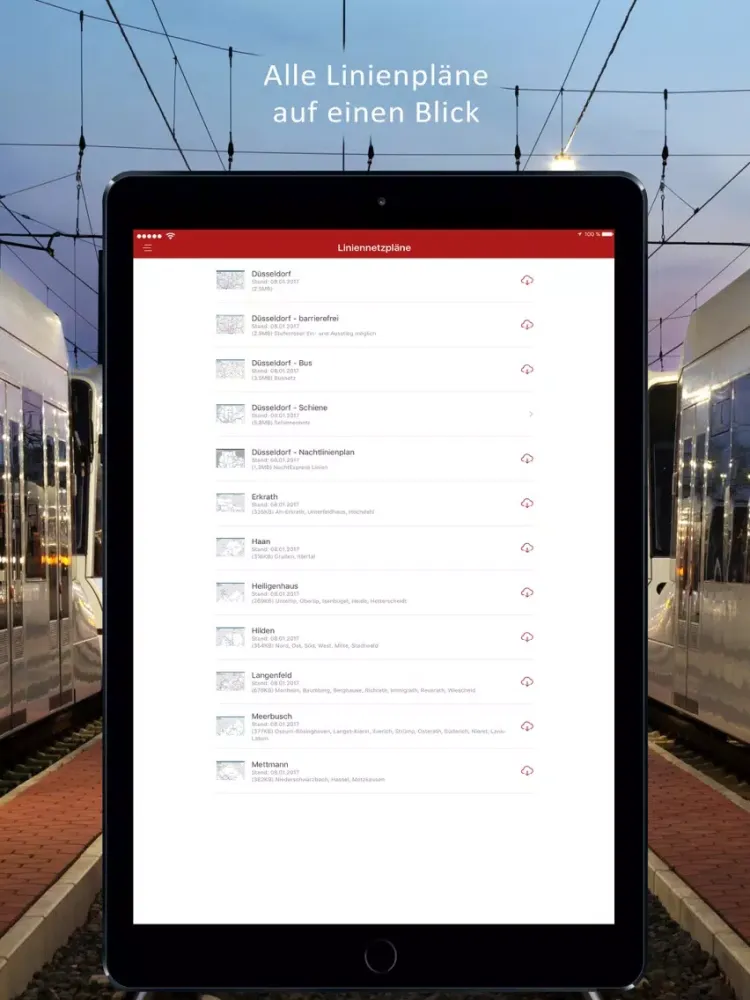 Rheinbahn Fahrplanauskunft iPad  Screenshots