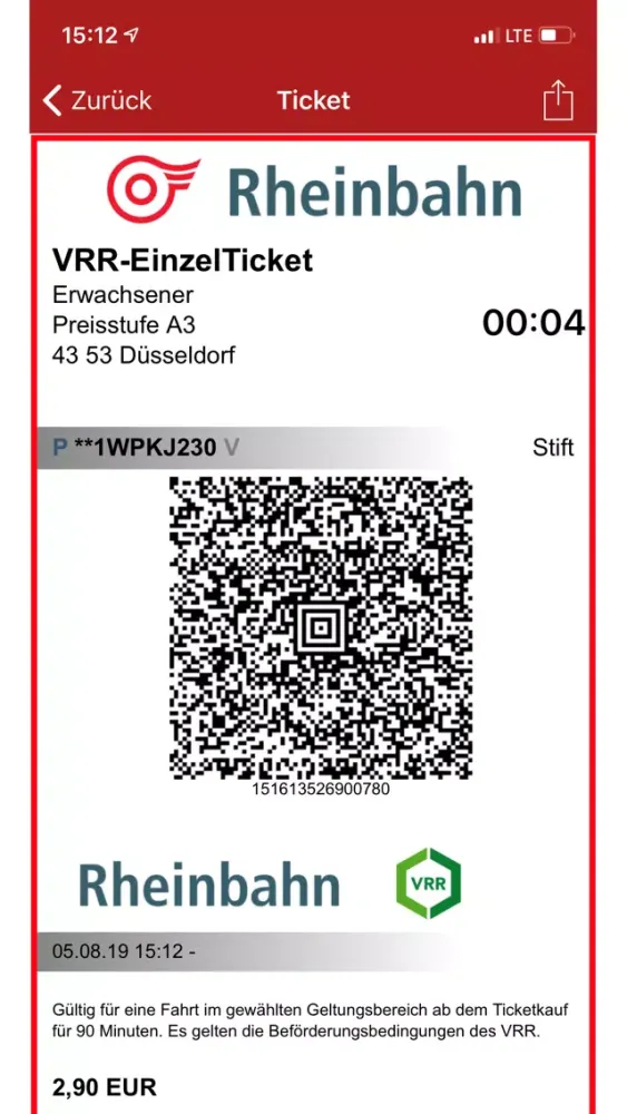 Rheinbahn Fahrplanauskunft Screenshots