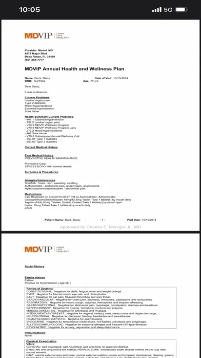 Ảnh chụp màn hình của MDVIP Connect