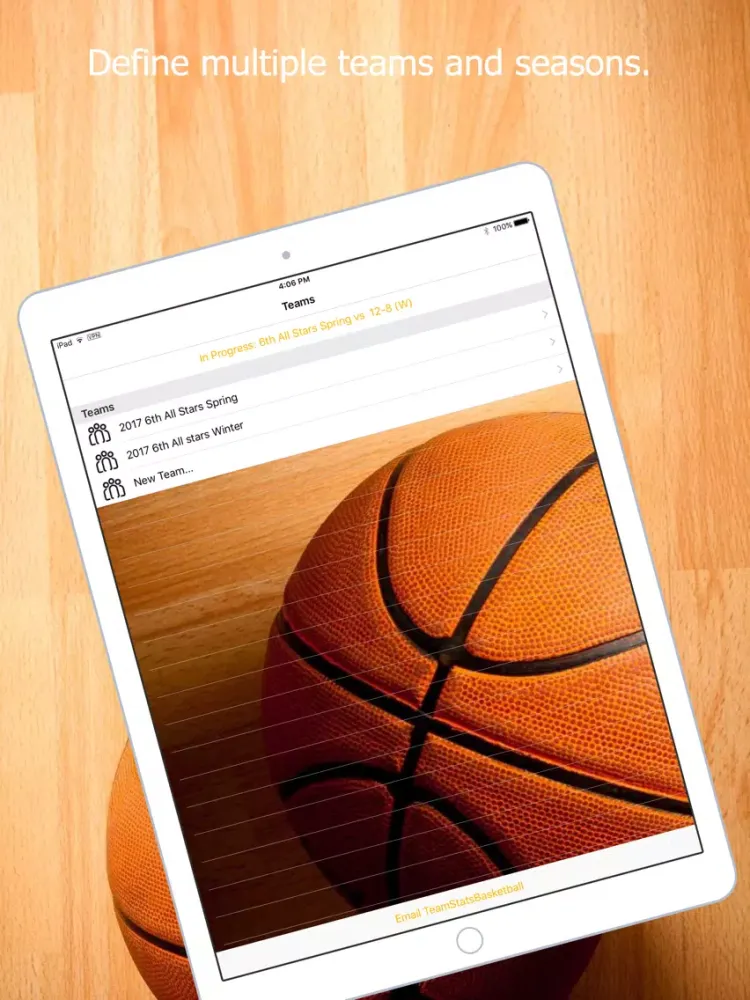 TeamStats Basketball iPad  Screenshots