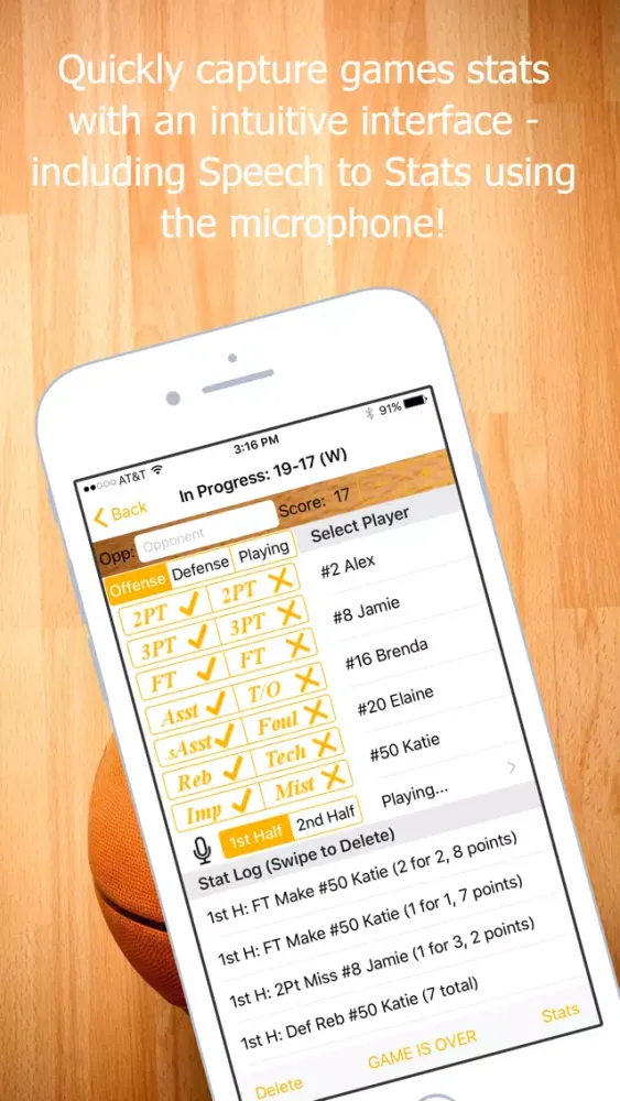 TeamStats Basketball Screenshots
