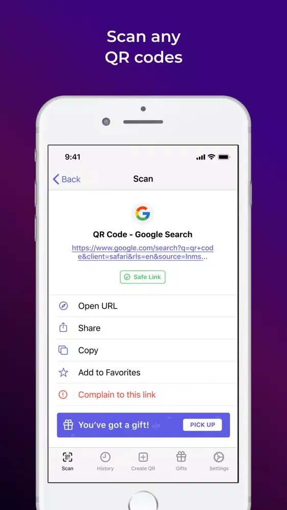 Me QR Scanner Screenshots