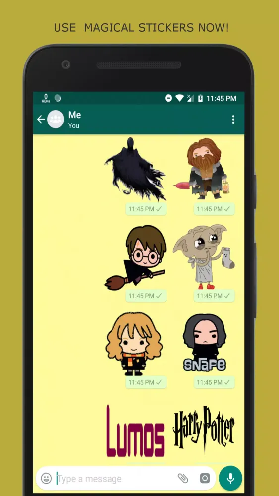 Tangkapan layar Harry Potter Sticker App