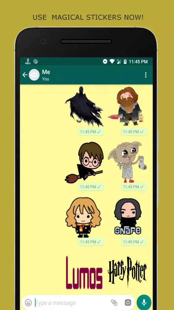 Tangkapan layar Harry Potter Sticker App