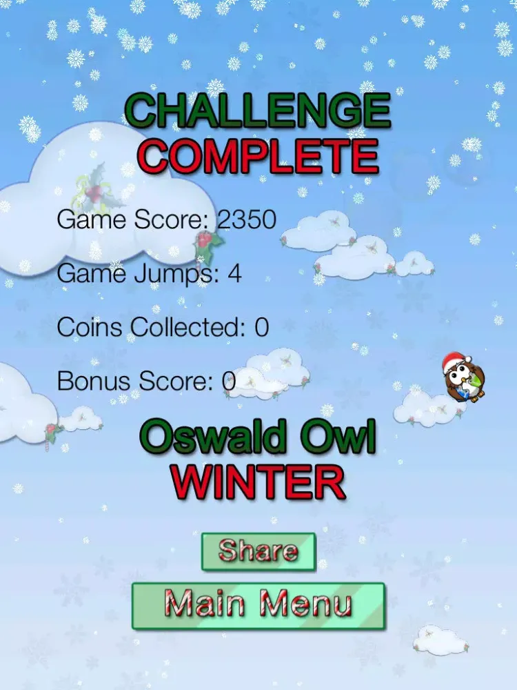 Oswald Owl WINTER Multiplayer iPad  स्क्रीनशॉट