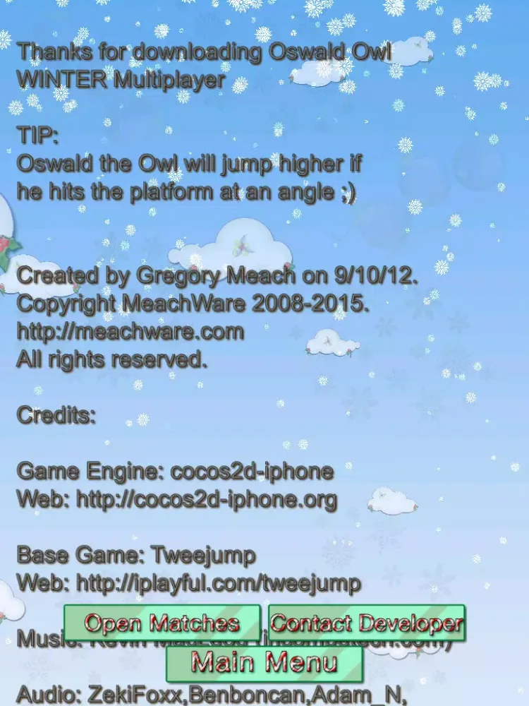 Oswald Owl WINTER Multiplayer iPad  स्क्रीनशॉट