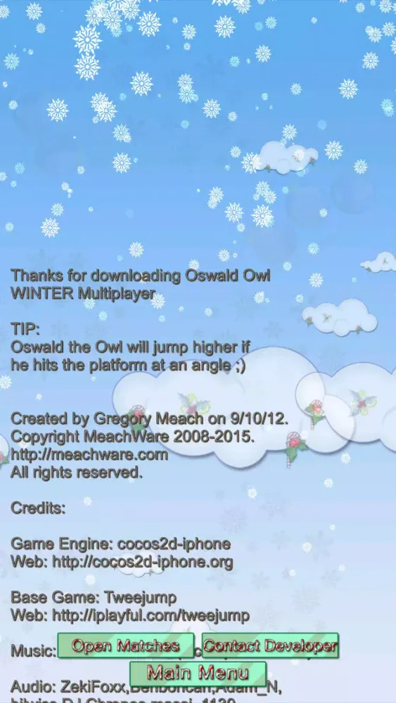 Oswald Owl WINTER Multiplayer स्क्रीनशॉट