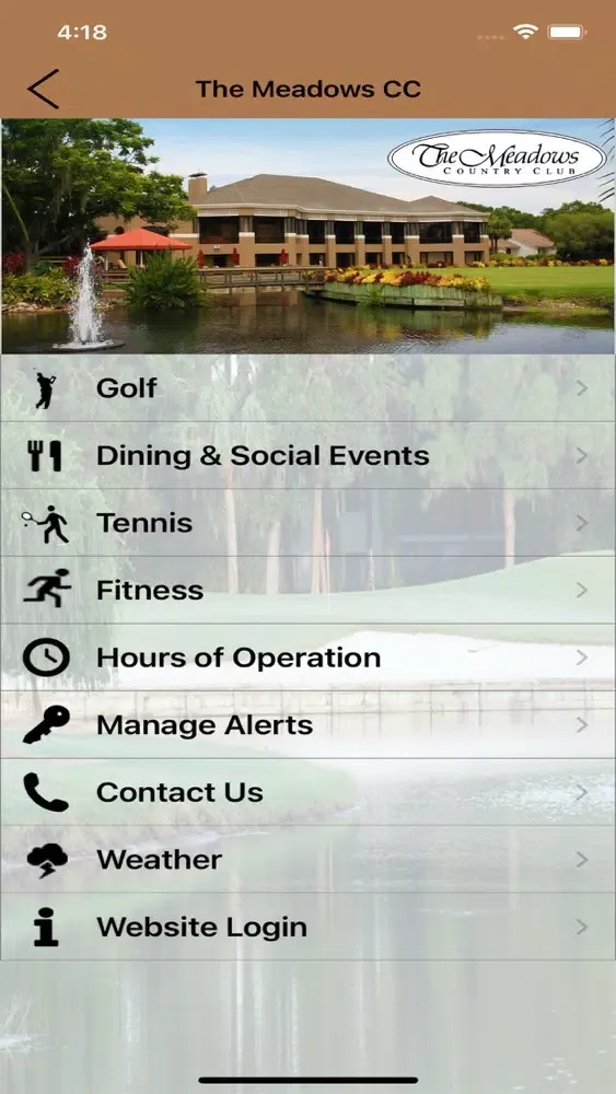 Tangkapan layar The Meadows Country Club