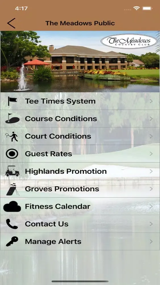 Tangkapan layar The Meadows Country Club