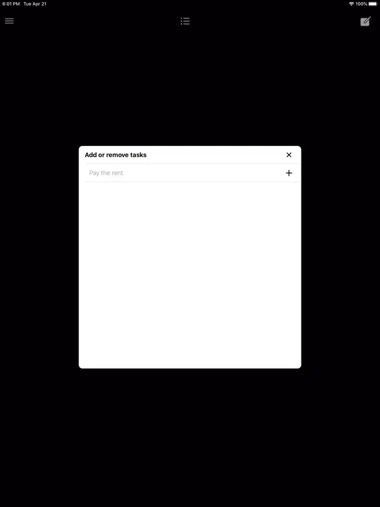 Capturas de tela do Tappy Tasks Pro iPad 