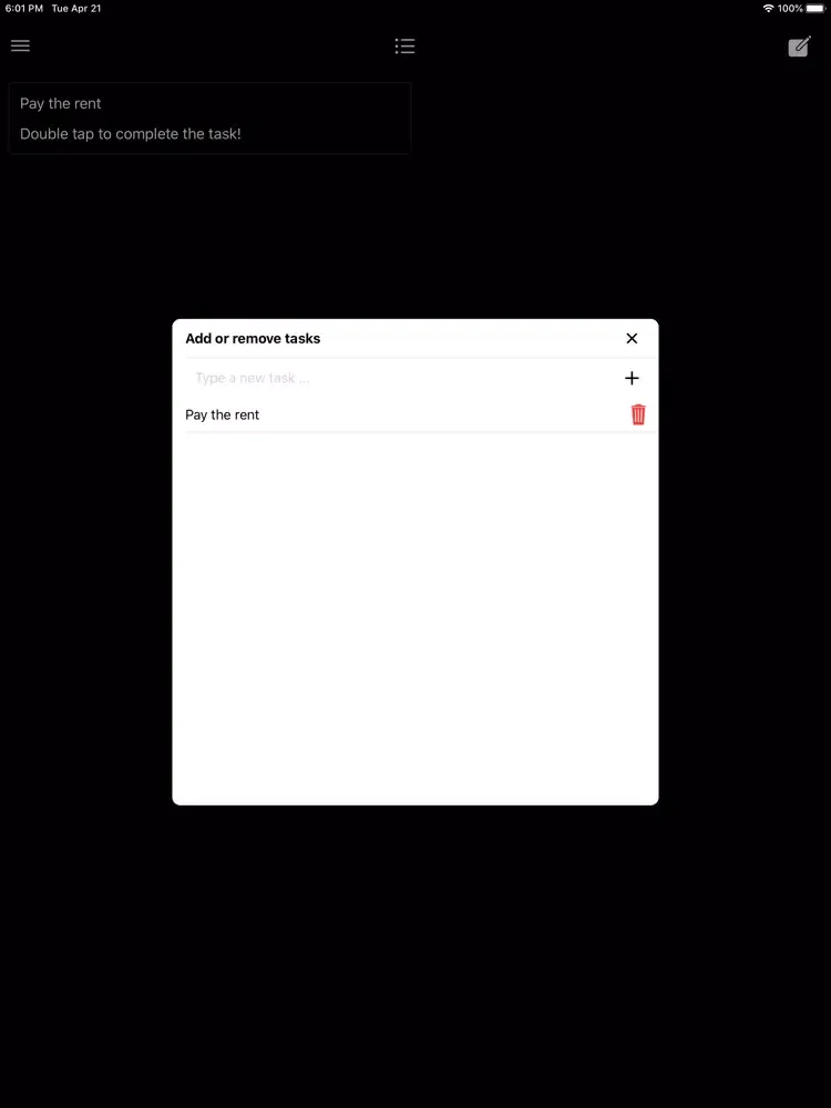 Capturas de tela do Tappy Tasks Pro iPad 