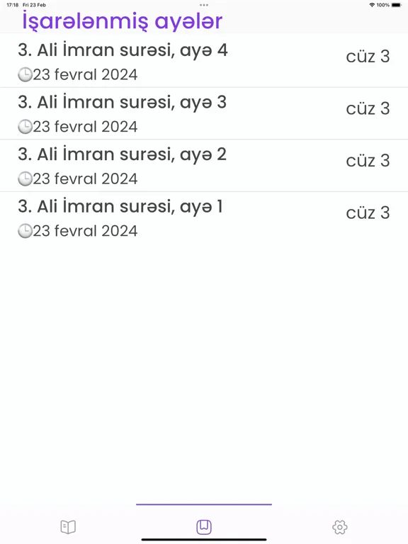 Скриншоты Qurani kərim və məalı iPad 
