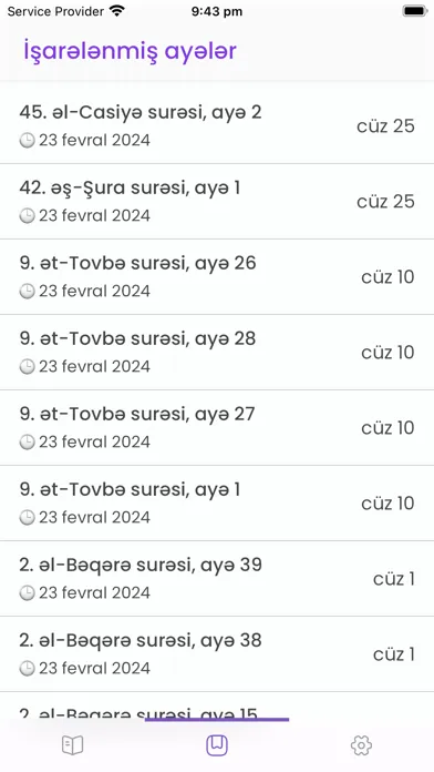 Скриншоты Qurani kərim və məalı
