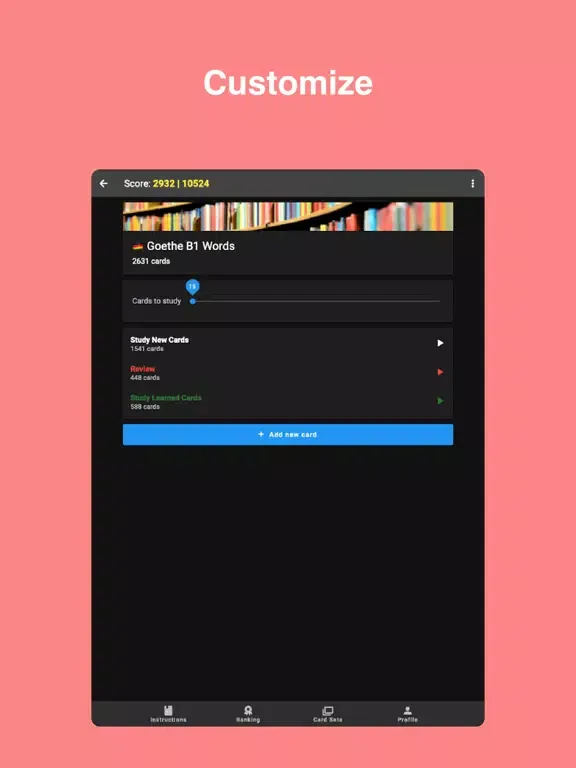 Cardly: Learn German Smartly iPad 應用截圖